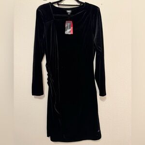 INC International Concepts Black Long Sleeve Dress